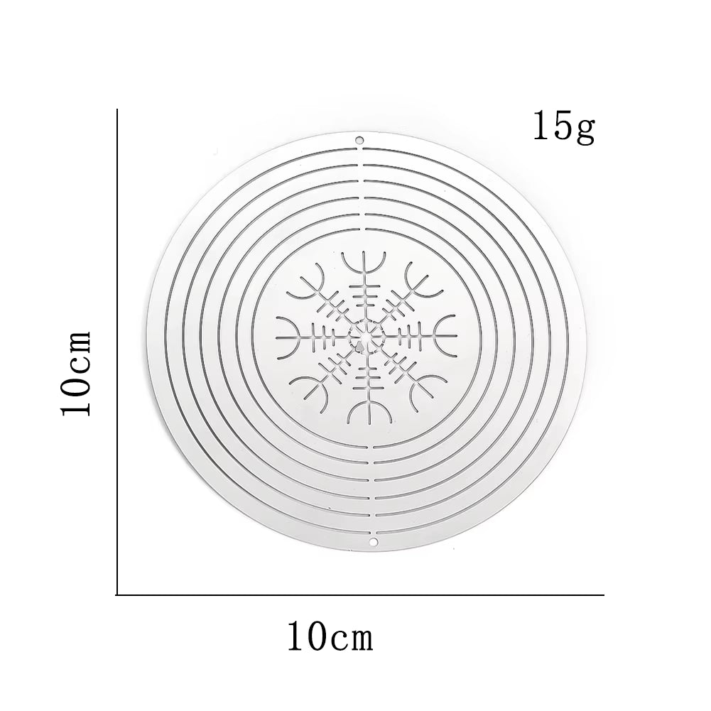 Garden Wind Spinner Hanging Decor Stainless Steel 3D Whirligigs Flowing Illusion Wind Chimes Mirror Outdoor Yard Bird Deterrent