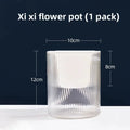 Automatic Water-Absorbing Lazy Green Radish Flower Pot, Water Storage Transparent Plastic Flower Pot, Special for Green Radish P