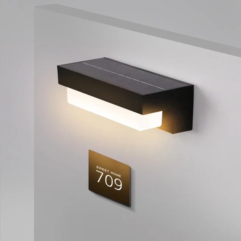 LED Outdoor Solar Wall Lights Waterproof Solar Light Balcony Villa Doorway Courtyard Walled Lighting Fence Decor Solar Lamp